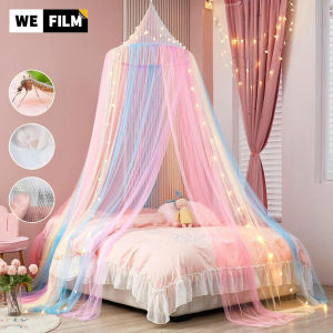 โดมใหญ่หลังคาม่านคลุมเตียงตาข่ายกันยุงเตียงแขวนตกแต่งห้องเตียงบ้านฤดูร้อนป้องกันม่านตาข่ายจับแมลง