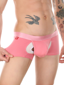 Wear-Free off Men Underwear Mens Capsule Pure Cotton Boxer Brief Breathable with Holes Scrotal Support Separate Boxer Shorts