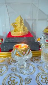 ที่วางเทียนหอม ลงยาคละสี ถ้วยวางเทียน เชิงเทียนทีไลท์ สีประจำวัน นำเข้าจากอินเดีย