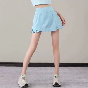 Quần Short Thể Thao Nữ Mùa Hè Mới Chống Ánh Sáng Nhanh Khô Tập Yoga Chạy Bộ Váy Xếp Ly Cạp Cao