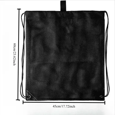 Mesh backpack with rope quick exercise bag multifunctional foldable ventilated swimming and fishing equipment outdoor use