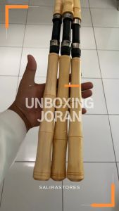 Gagang Joran Kayu Jati Polos + Realseat Panjang 40 cm