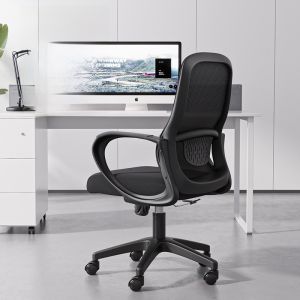 Ergonomic Computer Chair Home Office Chair Comfortable Sitting Chair Back Chair Height Adjustable Swivel Chair for Students Dormitory