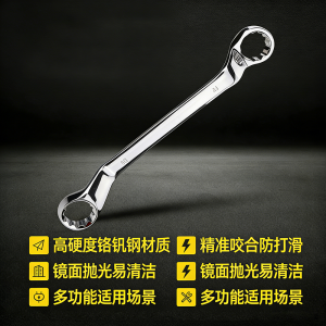 Multifunctional Double-ended Spanner Double Head Box End Wrench Heat Treated Hardened Offset Ring Spanner for Automotive Repair