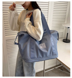 กระเป๋าเดินทางแบบยูนิเซ็กซ์สำหรับผู้หญิง กระเป๋าใส่เสื้อผ้าออกกำลังกายแบบลำลอง ความจุขนาดใหญ่ กระเป๋าใส่สัมภาระสำหรับเดินทางระยะสั้น