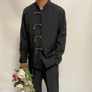 New Style Casual Wedding Suit Jacket for Men Three Piece Set Brother Group Leisure Small Western Suit Set Polyester Fiber