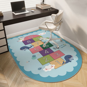 Anti-Slip Computer Chair Mat Bedroom Study Desk Chair Pad Wheelchair Turning Mat Strong Absorption Home Carpet Desk Mat
