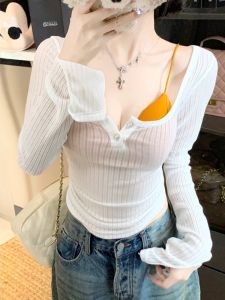 LUOFEN | เสื้อคลุมกันแดดเพื่อหุ่นบาง สีขาว