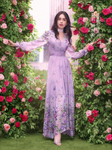 Koradior | Silk Elegant Romantic Vacation Dress