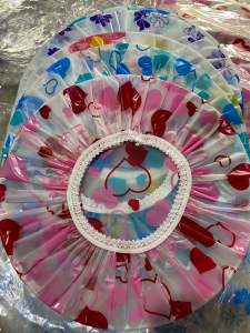 Quality Waterproof Shower Cap  Bath Hair cover Elasting Bath Hat Bathing Cap For Women Bathroom or Hotel Salon Personal Cap RANDOM COLOR