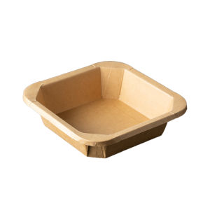 Degradable Kraft Paper Food Container Octagonal Box Square Lightweight Dessert Bowl for Takeaway Food Service And Catering