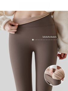 กางเกงโยคะทรงหัวใจรั้งกระชับสัดส่วนเอวสูง ผ้าขนแกะหนา ฤดูใบไม้ร่วง/ฤดูหนาว กางเกงยีนส์ผู้หญิง กางเกงยีนส์ทรงสลิมฟิต JK กางเกงยีนส์ผู้หญิง