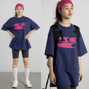 CryingCenter | 3C Logo Color Classic Relaxed Fit Oversized T-shirt for Couples