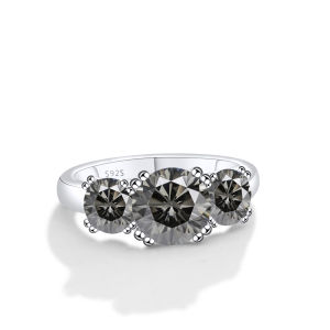 Classic 5CT Rainbow Moissanite Ring 925 Sterling Silver Certified Luxury Charm Ring for Women US Size 5-9 Anniversary Gift