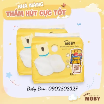[CHÍNH HÃNG] - Lót thấm sữa Moby Thái Lan hộp 60 miếng