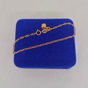 gelang tangan rantai C +1bel/ gelang perak asli silver 925 lapis emas/ gelang fashion wanita impor