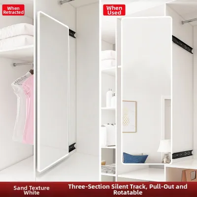 Full Body Dressing Closet Mirror Built-in