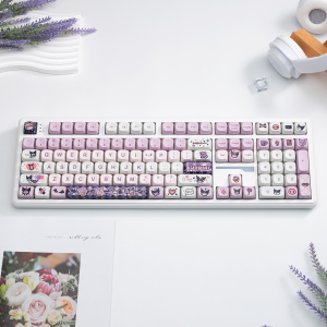 TUMAO | Customizable Image 3-Mode Wireless Wired Mechanical Keyboard for Female Office and Gaming