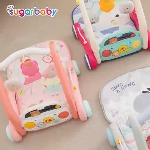 SUGARBABY Play With Me 2in1 Baby Walker & Playmat Mainan Matras Push Walker Bayi