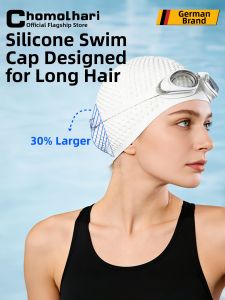 Chomolhari | Waterproof Silicone Swim Cap for Long Hair