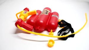 Mainan Semprotan Air Pistolan Air Mainan Bentuk Pemadam Kebakaran Watergun Backpack