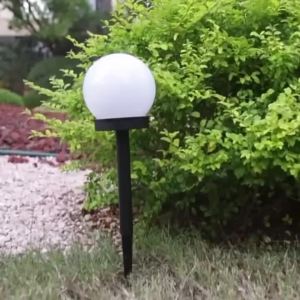 3Pcs Solar Powered LED Bulb Lamp Energy Light Waterproof Outdoor Garden Light Street Solar Panel Ball Light Lawn Yard Lamp