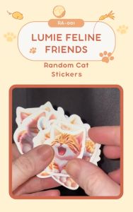 Large Cat Stickers in Paper Sticker - 20pcs. Lumie Feline Friends