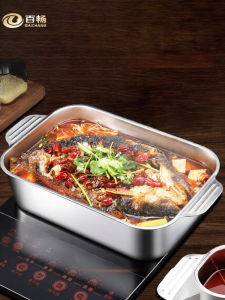 BAICHANG | Nonstick Commercial Electromagnetic Safe Stainless Steel Deep Tray
