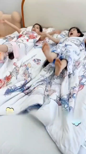 Kaban childrens summer thin anti-kick quilt for middle and large childrens sleeping bags spring and autumn belly protection quilt anti-kick four seasons universal