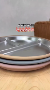 YOYOY Baby Dining Plate Cup Stainless Steel sus304 Kids Dining Set silicone suction