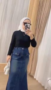 Garansi Termurah Rok Jeans Premium & Fashion Muslim Terbaru