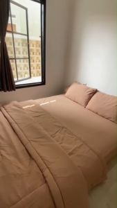 ROYAL PURI - Set Bedcover Polos Semua Ukuran - Bedcover Premium lembut & Tebal - Set Pelindung Kasur