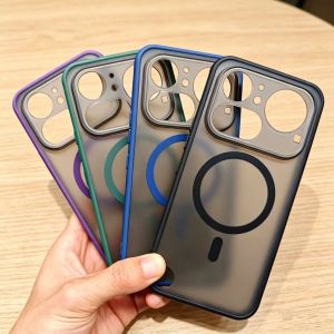 Matte Clear Skin Feel PC+TPU Magnetic Case for Nothing Phone (4a) Pro 3a Lite for Magsafe Wireless Charging Lens Protector Cover
