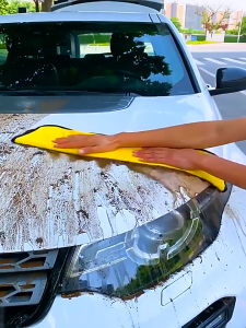 HOMEKING Dual Layer Microfiber Car Cleaning Towel Multipurpose High Water Absorption Plush Wax Polish Cloth Kain Lap Kereta