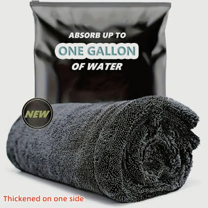 Dark gray car microfiber towel oversized strong absorbent car wash cloth high-efficiency cleaning wipe cloth