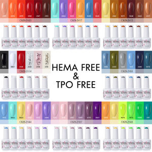 Clou Beaute 6pcs TPO & HEMA FREE Nail Gel Polish Set Bright Summer Color UV LED Soak off Gel Nail Semi Permanent Nail Varnish