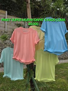 PAKET SUPER MURAH DAPAT 5 KAOS RENDOM/BELI LOKAL/GENIUS SHOP /kaos LENGAN terbaru DISTRO Pria wanita /brkualitas harga murah/bisa cod