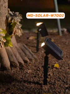 MODI ไฟปักสนามโซล่าเซลล์ เปิดได้ 2 สี ไฟแต่งสวน โคมไฟพลังงานแสงอาทิตย์ กันน้ำ เปิดปิดออโต้