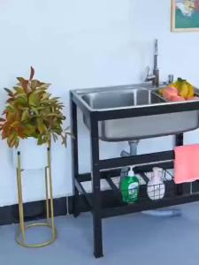 Kitchen Sink Basin Kitchen Cabinet Vegetable Washing Basin Kitchen Cabinet Table Stainless Steel Kitchen Sink Basin Cabinet Simple