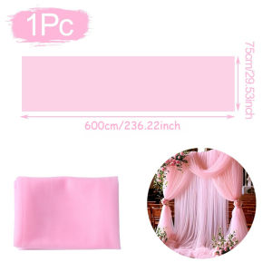 6M Tulle Backdrop Arch Draping Sheer Backdrop Curtain Wedding Photo Background Drapes for Baby Shower Photography Birthday Party
