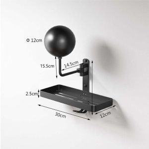 Motorcycle Helmet Storage Rack Black Helmets Display Holder Space Aluminum Bicycle Helmet Hanger with Jacket Holder