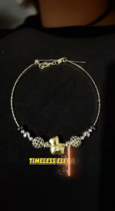 Elegant Dual Zirconium Bracelet with Horse Motif Charm | Gold / Platinum Tone | Gift Box Included