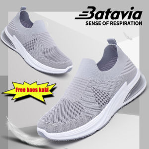 Batavia BC01-02 N51 N58 & N58 A106: Grosir Sepatu Rajut Kekinian Wanita Sekolah Tanpa Tali Hitam
