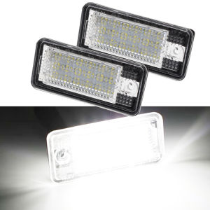 KEVANLY | 1Pair Car LED Number License Plate Light Suitable For Audi A3/s3 04-12 A3 Cabriolet 08-09 A8/S8 D3(4E)03-07 White Tail Lamp