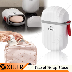 Travel Soap Case Portable Soap Container Plastic Soap Dish with Lid Anti Overflow Soap Box Holder with Cover Bar Soap Holder for Home Outdoor Hiking Camping