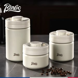 BINCOO | Airtight Coffee Storage Jar Vacuum Preservation 304 Stainless Steel Date Record
