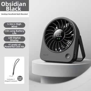 Aecooly | Quiet Portable USB Charging Desk Fan Cute