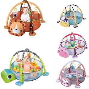 Baby Activity Gym & Playmat  Educational Fitness Mat Cartoon Animals Crawling Game Blanket for Newborns Babies Toddlers Gifts