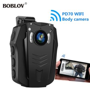 BOBLOV PD70 Wifi Body Mini Sports Cameraไร้สายร่างกายมินิสปอร์ตกล้อง HD 1296P 170 °มุม 64GB 2200mAh Night Vision DVR เครื่องบันทึกเสียงวิดีโอ BodyCam กล้องดิจิทัลกล้องมือตำรวจตรวจจับการกระทำรถจักรยานยนต์ Dash Cam บันทึกวิดีโอการถ่ายภาพ