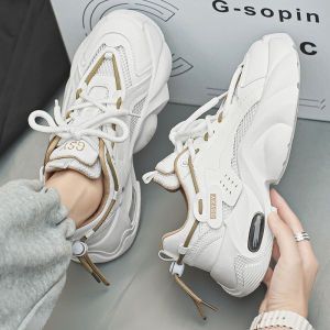 Mens Heightening Shoes 10cm Paris Show Thick Bottom Old Dad Black Samurai Trendy Shoes Casual Leisure round Toe Lace up